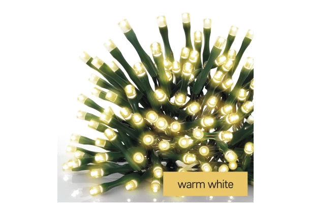 LED vianočná svetelná reťaz 12 m, teplá biela