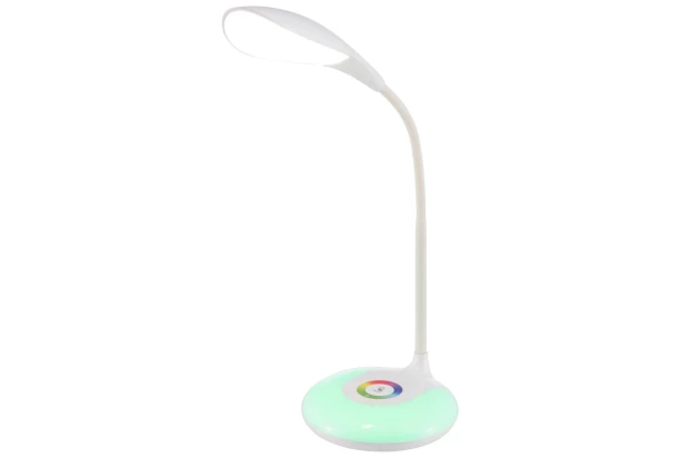 Stolová LED lampa Colori, RGB, biela