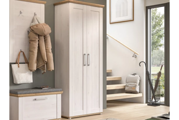 Predsieňová šatníková skriňa Verona, smrekovec/dub artisan