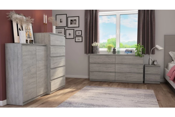Skrinka /nočný stolík Carlos 402S, šedý beton