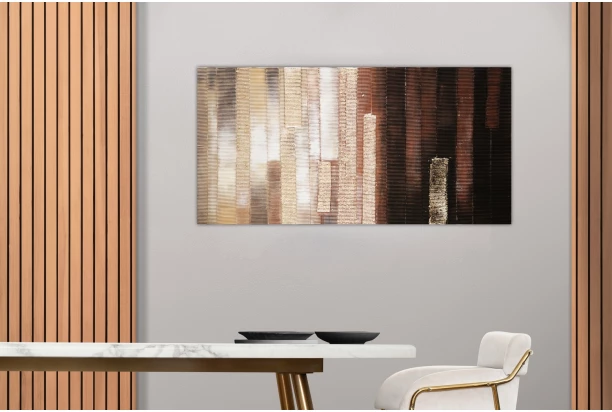 Ručne maľovaný obraz Abstrakt, 140x70 cm