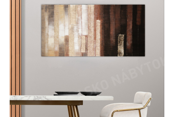 Ručne maľovaný obraz Abstrakt, 140x70 cm
