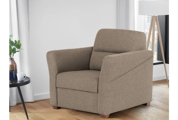 Kreslo Livia, svetlo hnedá látka