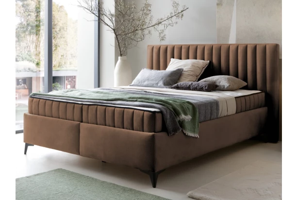 Posteľ Joy 180x200 cm, whisky hnedá látka