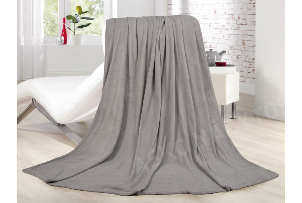 Fleecová deka Lara 220x240 cm, šedo-strieborná
