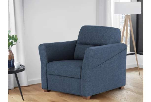 Kreslo Livia, námornická modrá látka