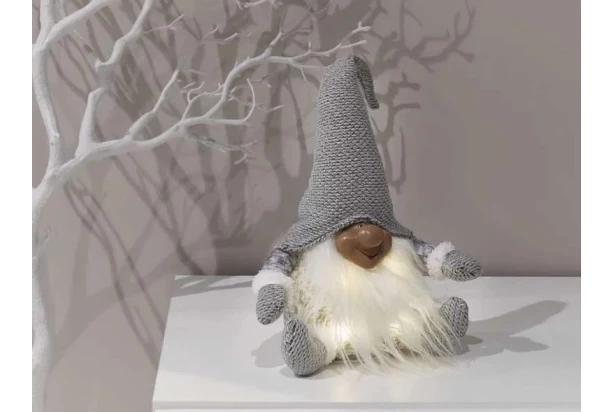 Vianočná  dekorácia LED škriatok, 35 cm