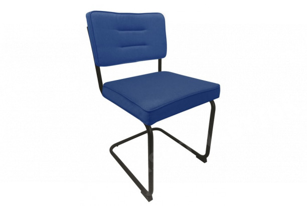 Jedálenská stolička Salamon, modrá látka
