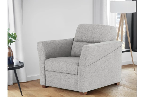 Kreslo Livia, svetlo šedá látka