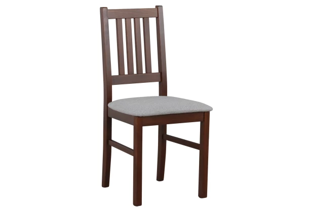 Jedálenská stolička Bono, orech/sivá tkanina