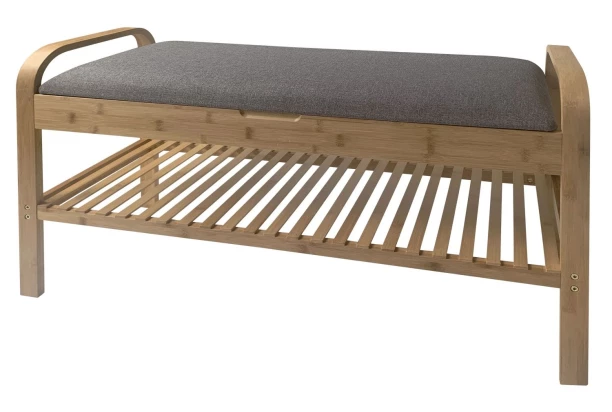 Predsieňová lavica s priehradkou na topánky Terry, bambus