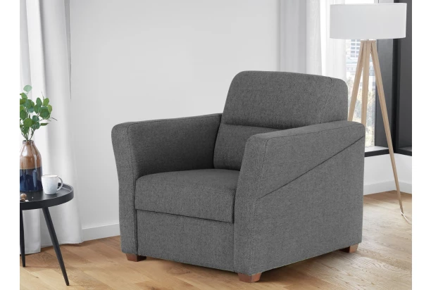 Kreslo Livia, tmavo šedá látka