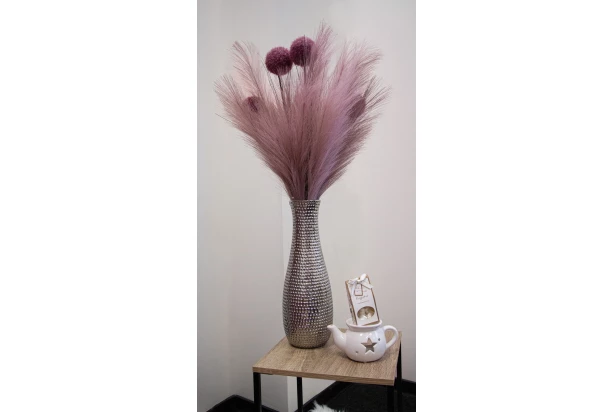 Umelá kvetina Pampas tráva 77 cm, ružová