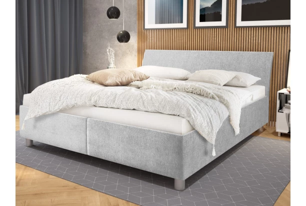 Posteľ Bali 160x200 cm, svetlo šedá látka