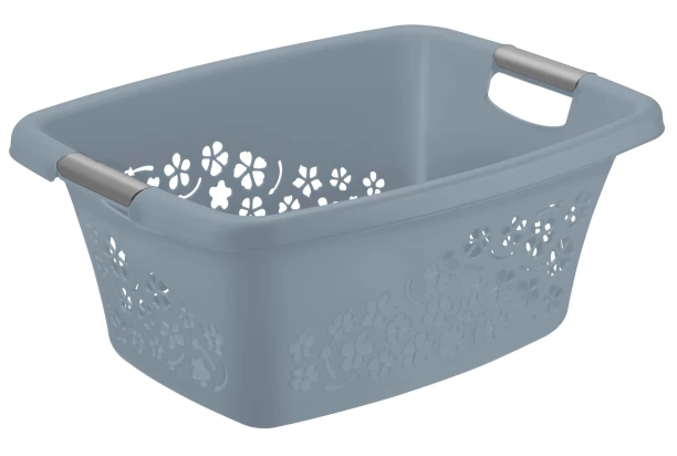 Kôš na prádlo Flowers 25 l, šedý