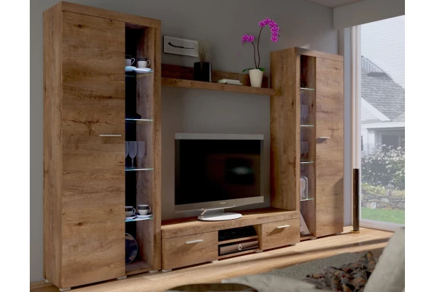 Obývacia stena Flamenco XL, dub lefkas