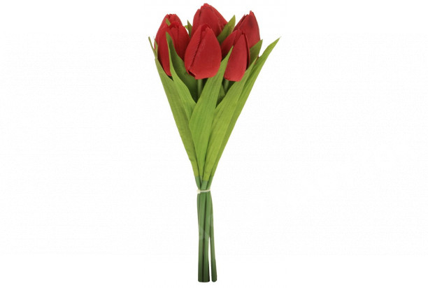 Umelá kytica Tulipány, červená