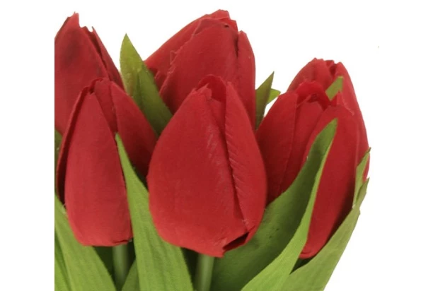 Umelá kytica Tulipány, červená