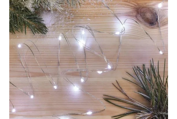Vianočná reťaz LED Nano 0,9 m, studená biela