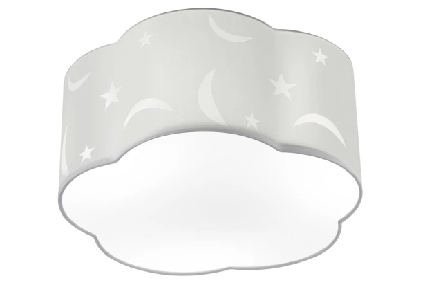 Detské stropné osvetlenie Moony 40 cm, biele