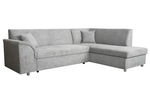 Rohová sedacia súprava Bernett, holubia sivá látka, pravý roh