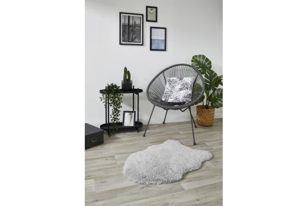 Umelá kožušina Alpa 50x80 cm, strieborná