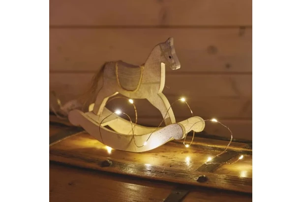 Vianočná reťaz LED Nano, 0,9 m, teplá biela