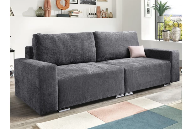 Rozkladacia pohovka Anafi, tmavo šedá látka