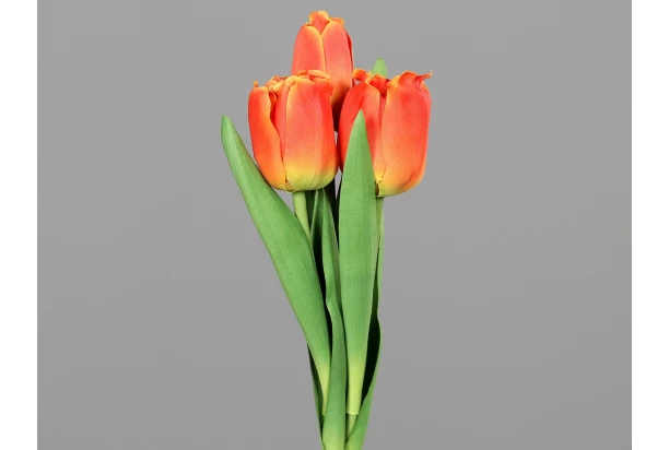 Umelá kvetina Zväzok tulipánov 30 cm, oranžová