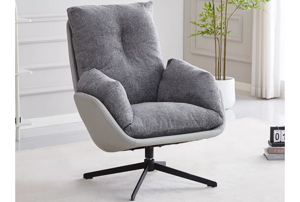 Otočné kreslo Modena, holubia šedá tkanina