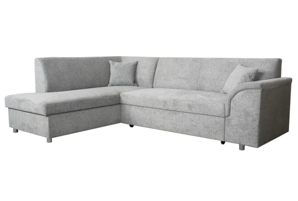 Rohová sedacia súprava Bernett, holubia sivá látka, ľavý roh