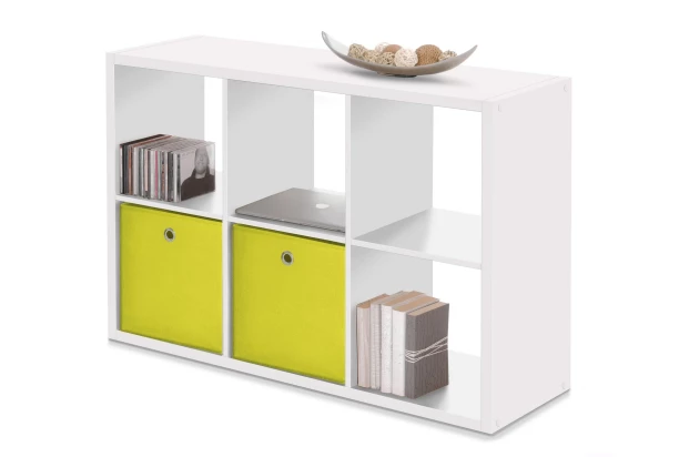 Regál Max, 3x2 priehradky, biely