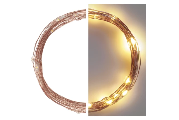 Vianočná reťaz LED Nano 4 m, medený