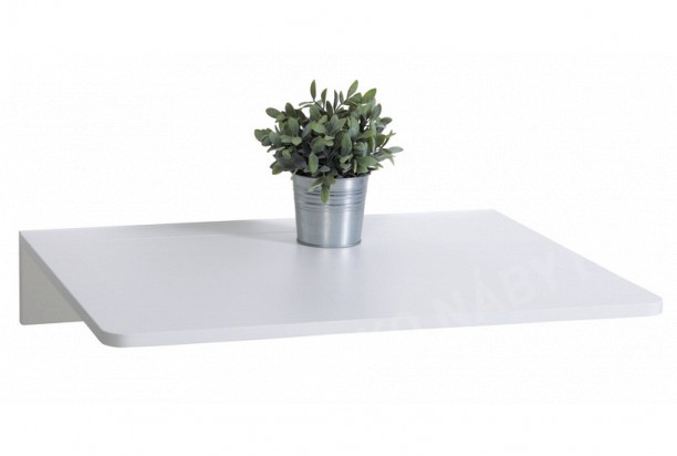 Nástenný výklopný stolík Natalie 74x60 cm, biely
