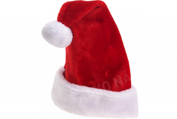 Vianočná  dekorácia čiapka s brmbolcami