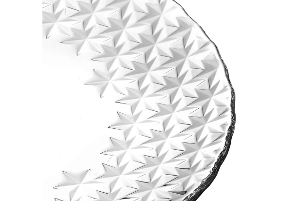 Plytký tanier 28 cm sklenený, hviezdy