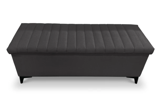Úložná lavica/periňák Joy, šírka 139 cm, grafitovo šedá látka