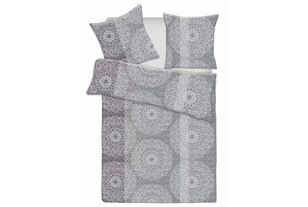 Obliečky Lanzarote, šedo-biele