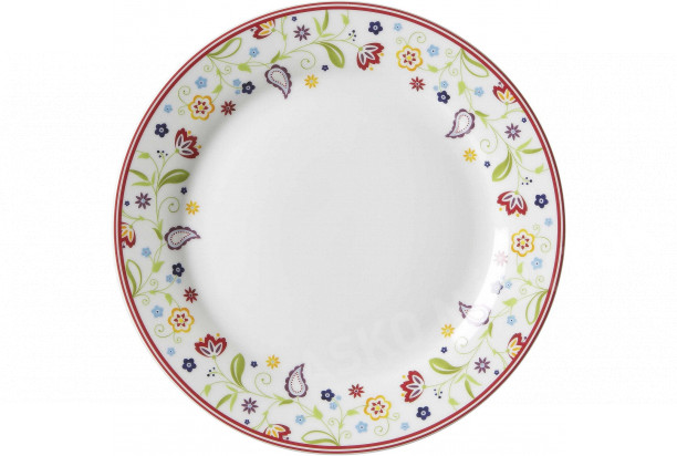 Plytký tanier Shanti 27 cm, farebné kvety