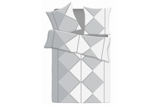 Obliečky Sardinien, šedo-biele