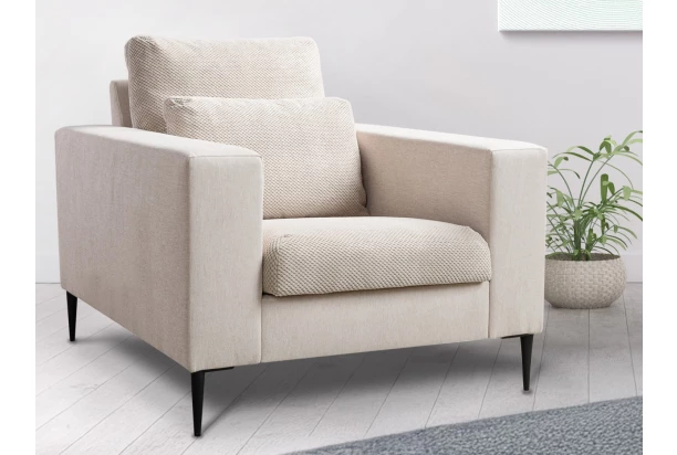 Kreslo Romeo, béžová štruktúrovaná látka