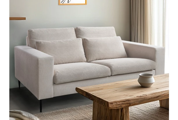 Dvojmiestna pohovka Romeo, béžová štruktúrovaná látka