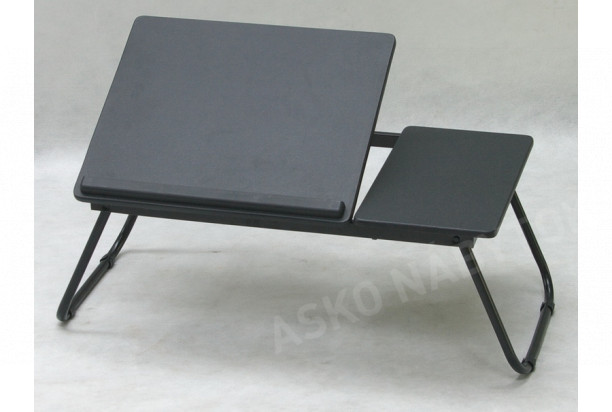 Polohovateľný prenosný stolík Laptop, čierny