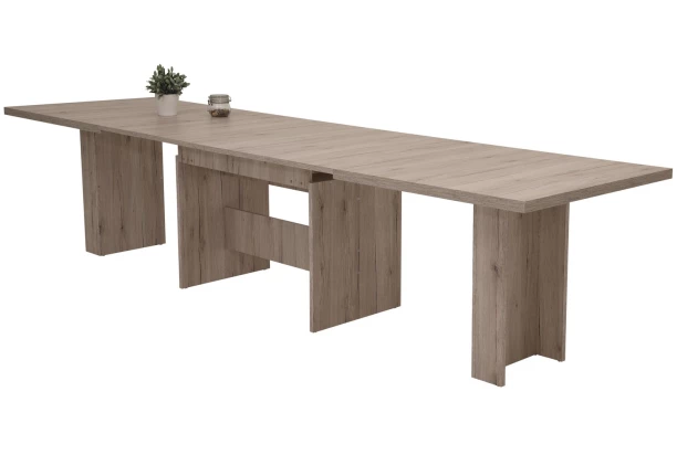 Rozkladací jedálenský stôl (5 šírok) Lia 160x90 cm, pieskový dub