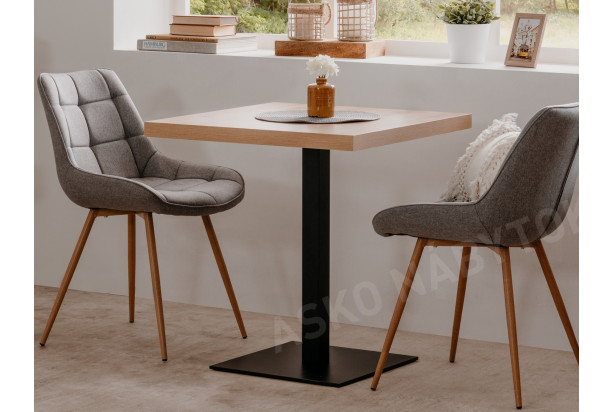 Jedálenský stôl Quadrato 70x70 cm, dub artisan/čierny