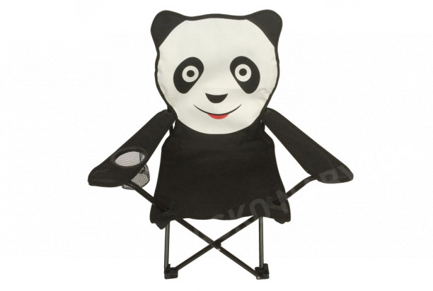 Detské kreslo Panda, černo-biela