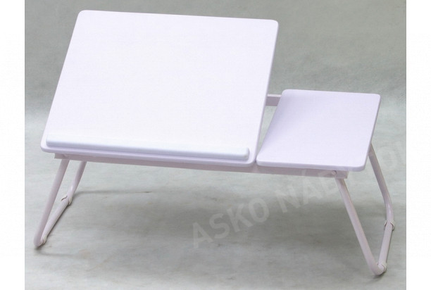 Polohovateľný prenosný stolík Laptop, biely