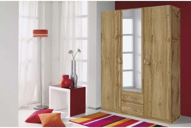 Šatníková skriňa Case, 136 cm, dub wotan