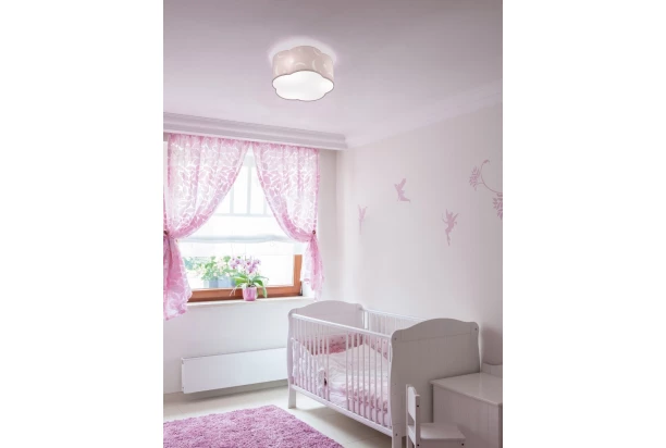 Detské stropné osvetlenie Moony 40 cm, ružové