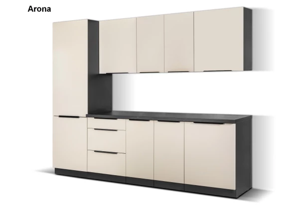 Predný panel na vstavanú kuchynskú umývačku Arona, 60 cm, kašmírová/čierna